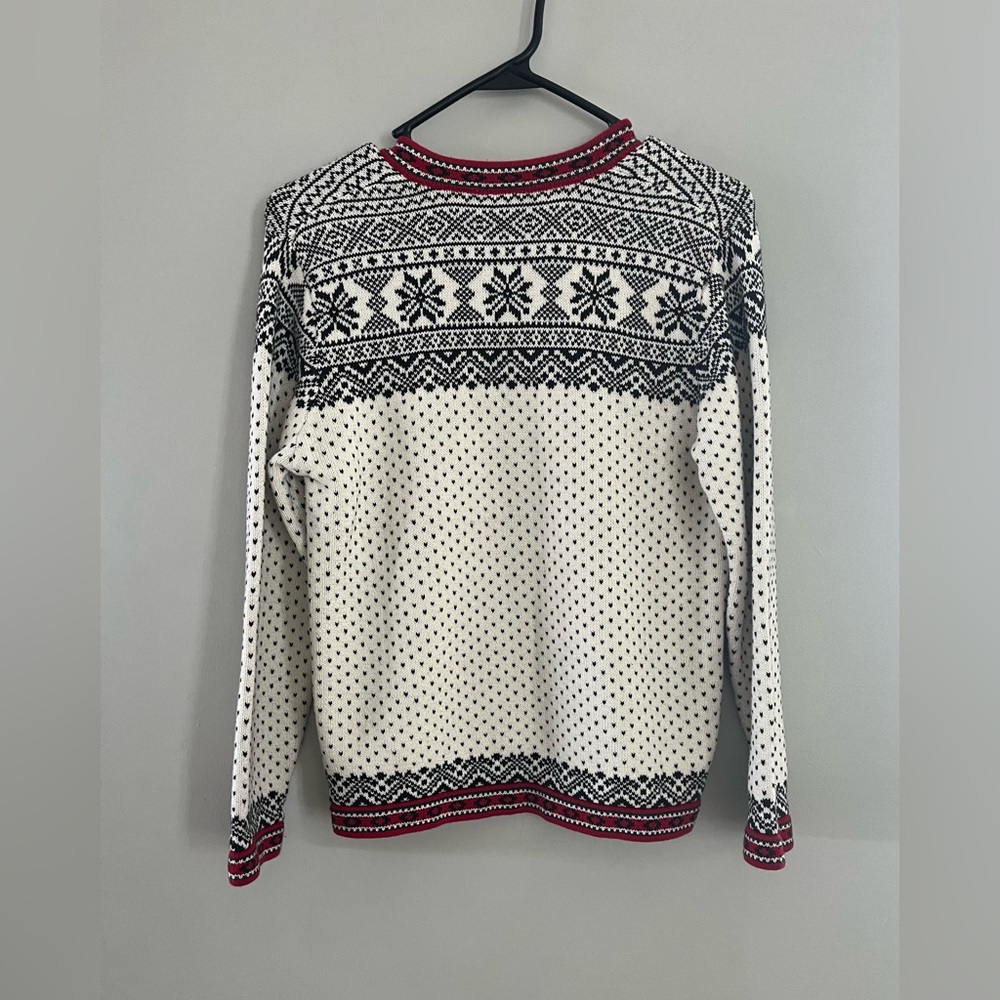 LL Bean‎ Girls Nordic Patterned Pullover Thick Cotton Sweater - Picture 4 of 4